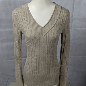 Ann Taylor LOFT gold medium sweater